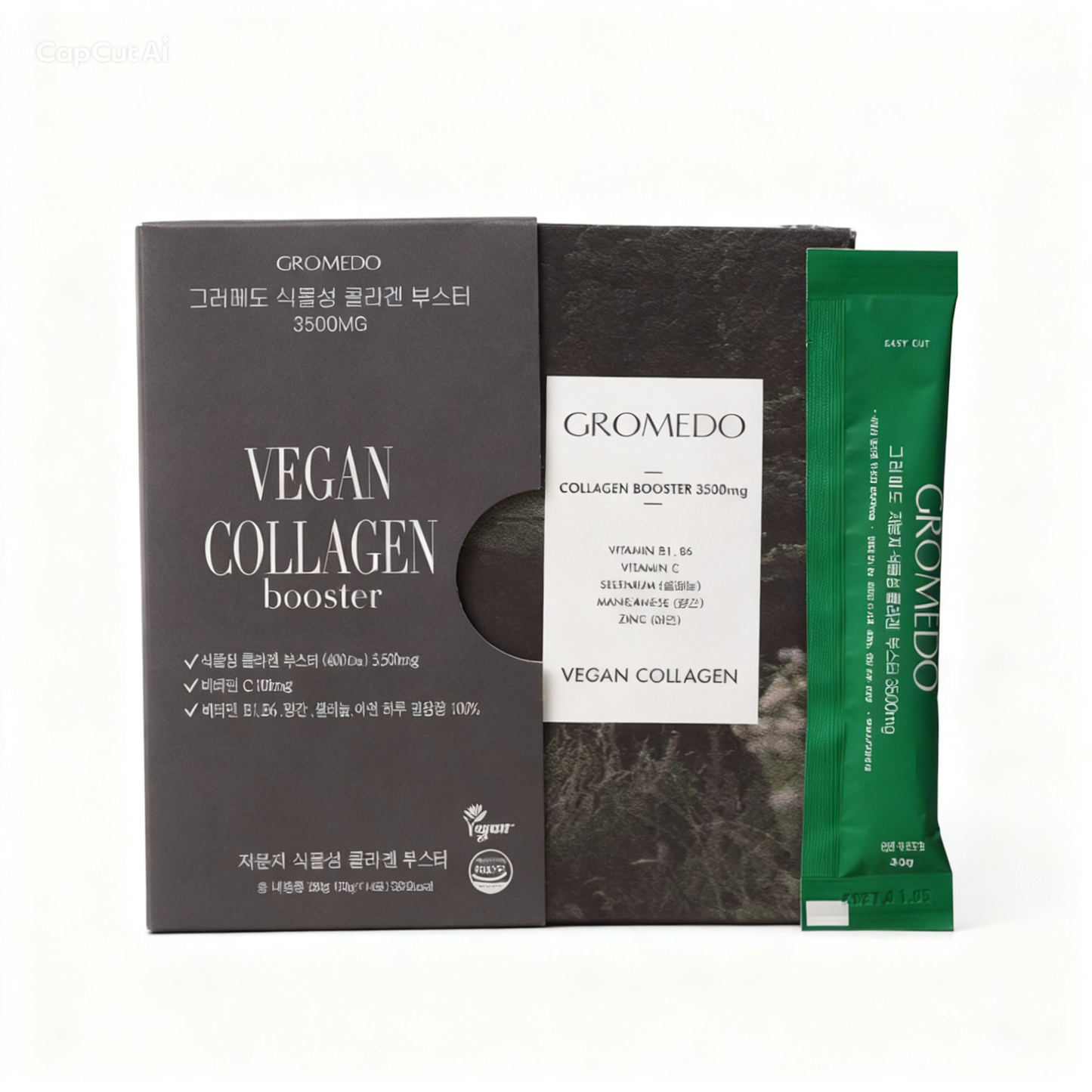 Colágeno Booster Vegano en Gelatina 3500mg – 15 Sticks Glow Natural 3 cajas