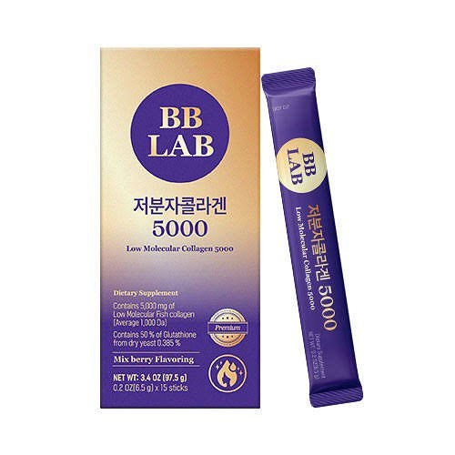 Colágeno Molecular 5.000 mg con Glutatión en Polvo BB LAB , 15 sticks
