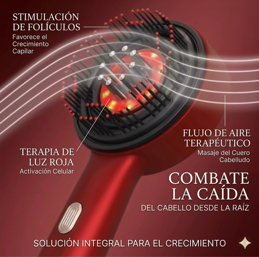 CEPILLO MASAJEADOR ELÉCTRICO CON LUZ ROJA